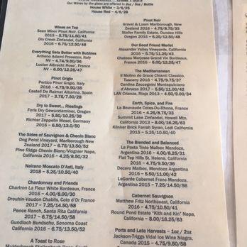 20 Brix - Wine menu pt.1 - New American Near Me - Milford, Ohio