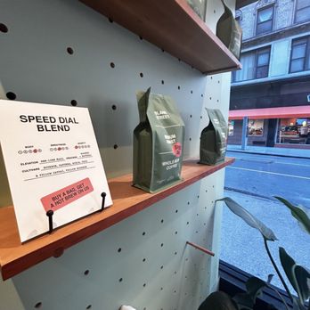 Blank Street Coffee - coffee bags on a shelf - Cafes Near Me - New York, New York Blank Street Coffee - coffee bags on a shelf - Cafes Near Me - New York, New York