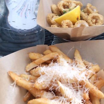 Kimoto Rooftop - Truffle Parmesan Fries & Crispy Calamari - Asian Fusion Near Me - Brooklyn, New York Kimoto Rooftop - Truffle Parmesan Fries & Crispy Calamari - Asian Fusion Near Me - Brooklyn, New York