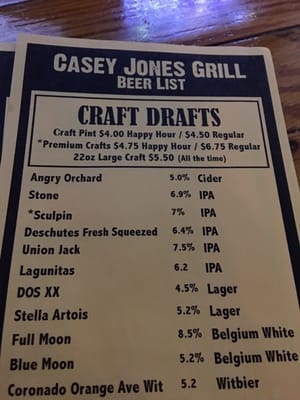 Menu photo 4 Casey Jones Grill Phoenix, AZ Menu photo 4 Casey Jones Grill Phoenix, AZ