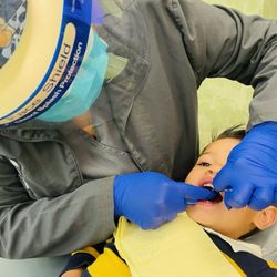 Pediatric Dentistry San Ramon - Cleaning in their fish room.