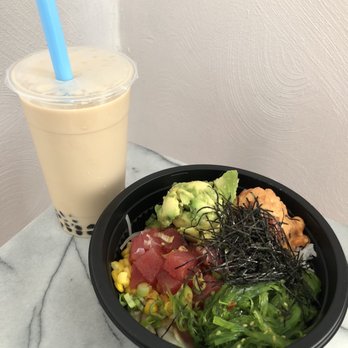 JJ Poke - Aloha Classic with classic boba - Bubble Tea Near Me - Pittsburgh, Pennsylvania