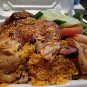 Dominican Restaurant 5 - 1/2 chicken over rice combo with side salad. Delicious - Dominican Near Me - Deer Park, New York Dominican Restaurant 5 - 1/2 chicken over rice combo with side salad. Delicious - Dominican Near Me - Deer Park, New York