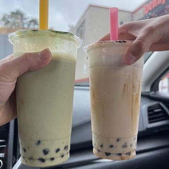 BobaLicious & Bites - (L) 13. Matcha Green Latte (R) Tiger milk boba - Bubble Tea Near Me - Monterey, California BobaLicious & Bites - (L) 13. Matcha Green Latte (R) Tiger milk boba - Bubble Tea Near Me - Monterey, California