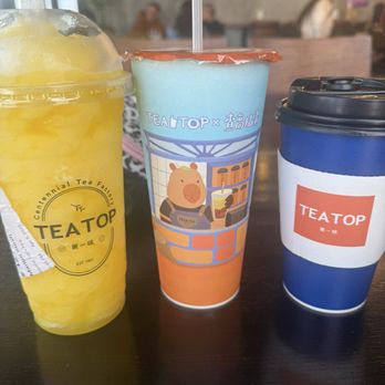 Tea Top - Mango Slush Smoothie / Bamboo Oolong Tea / Americano - Bubble Tea Near Me - Katy, Texas
