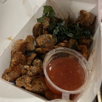Ume Tea - Popcorn chicken - ok breading, a little spicy, generous portion , non crispy basil - Bubble Tea Near Me - Los Angeles, California Ume Tea - Popcorn chicken - ok breading, a little spicy, generous portion , non crispy basil - Bubble Tea Near Me - Los Angeles, California