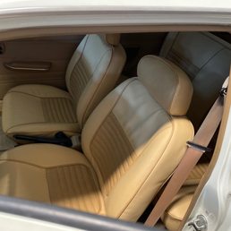 My custom reupholstered front seats My custom reupholstered front seats