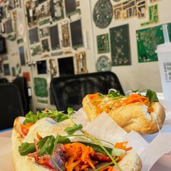 Megabytes Eatery - Lemongrass Chicken Banh Mi (so good) + House Banh Mi