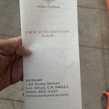 Aurum - Menu - Indian Near Me - Los Altos, California Aurum - Menu - Indian Near Me - Los Altos, California