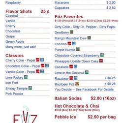FiiZ Drinks - Ever changing drink menu -courtesy of Fiiz