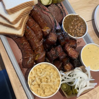 Little Miss BBQ-Sunnyslope - Jalapeno Cheddar Sausage, pork belly, Brisket Plate, mac and cheese, beans, and Jalapeno Cheddar grits - Barbeque Near Me - Phoenix, Arizona Little Miss BBQ-Sunnyslope - Jalapeno Cheddar Sausage, pork belly, Brisket Plate, mac and cheese, beans, and Jalapeno Cheddar grits - Barbeque Near Me - Phoenix, Arizona