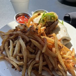 Teriyaki Wrap! with fries!