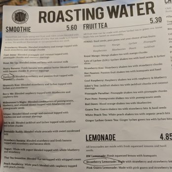 Roasting Water - Menu - Coffee & Tea Near Me - Westminster, California Roasting Water - Menu - Coffee & Tea Near Me - Westminster, California