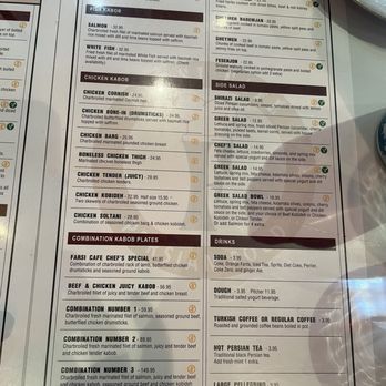 Farsi Cafe - Menu - Persian/Iranian Near Me - Los Angeles, California