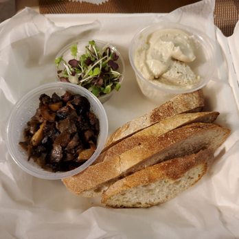 Strange Town - The Mushroom Tartine carry-out "kit" - Vegan Near Me - Milwaukee, Wisconsin Strange Town - The Mushroom Tartine carry-out "kit" - Vegan Near Me - Milwaukee, Wisconsin