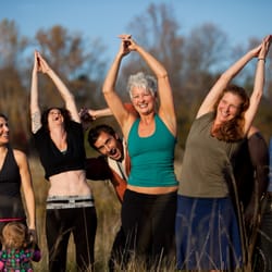Hot Yoga Asheville - Playing in the fall colors! Always real students in all our pics. :)