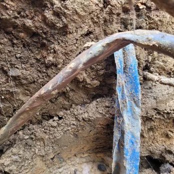 Roto-Rooter Plumbing & Water Cleanup - My water line that was bent and mangled thanks to Roto Rooter Plumber hitting it with an excavator - Plumbing Near Me - Baltimore, Maryland