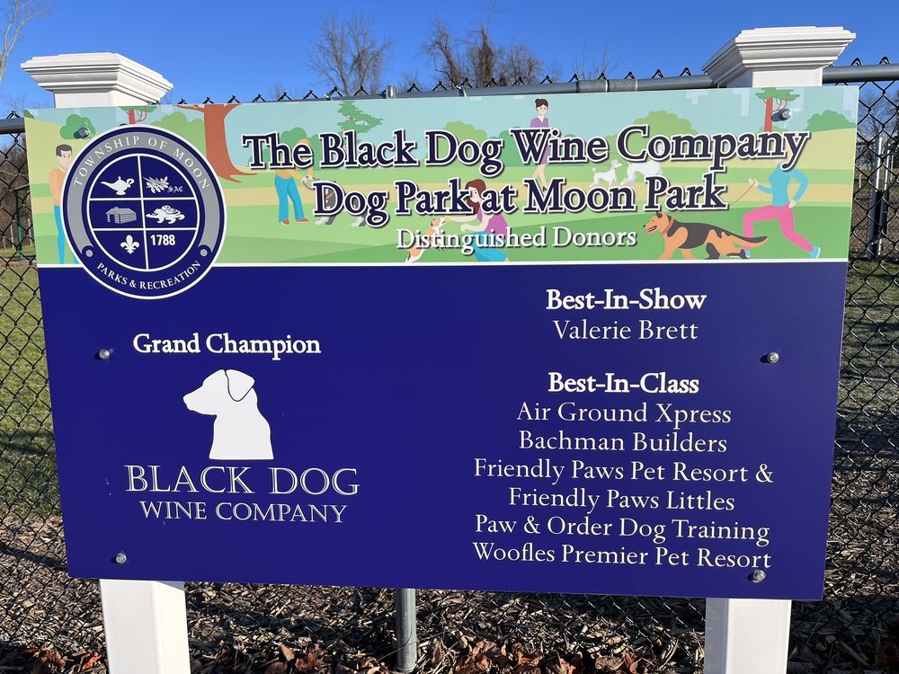 THE BLACK DOG WINE COMPANY DOG PARK AT MOON PARK nearby at 1845 Beaver