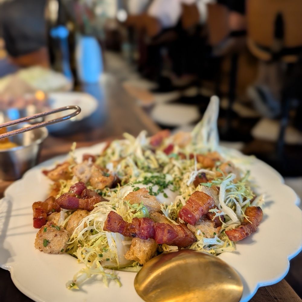 Saison - Frisée salad - Wine Bars Near Me - San Francisco, California Saison - Frisée salad - Wine Bars Near Me - San Francisco, California