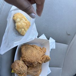Krispy Krunchy - 3 piece fried chicken honey biscuit