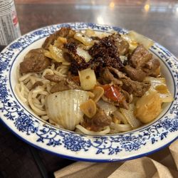 Calan Beef Noodle - Noodles with stir fried chicken and potatoes