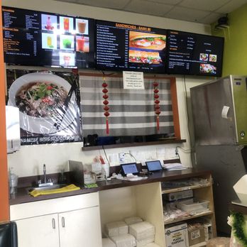 Banh Mi San Marcos - The menu behind the counter. - Vietnamese Near Me - San Marcos, California