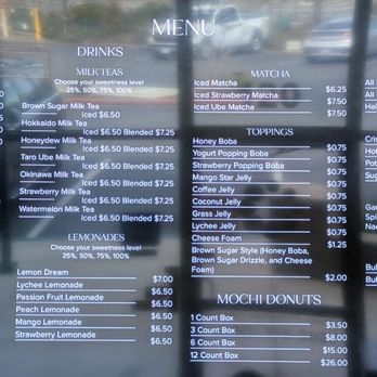 Modo Tea - Menu - Bubble Tea Near Me - Redding, California