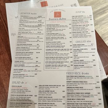 Fin Thai SF - Menu Front (1/14/25) - Seafood Near Me - San Francisco, California Fin Thai SF - Menu Front (1/14/25) - Seafood Near Me - San Francisco, California