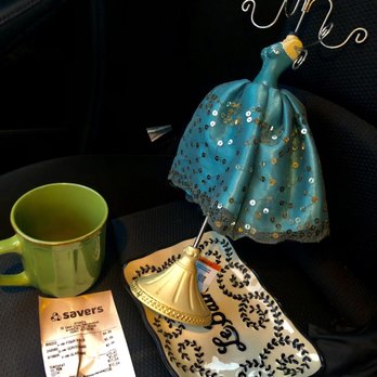 Savers - a coffee cup,a dessert plate and a sweet design decoration - Thrift Stores Near Me - Arcadia, California