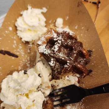 Cousteau's Waffle & Milkshake Bar - Matching pajamas after I got into it - Waffles Near Me - St Augustine, Florida
