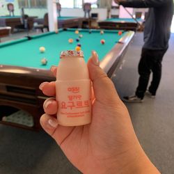9 Billiards - Man in the front gave us Korean yogurt drink :))