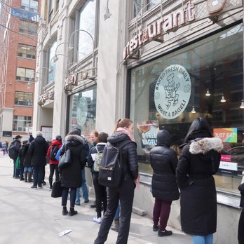What A Bagel - Spadina - Lineup for free bagels - Breakfast & Brunch Near Me - Toronto, Ontario