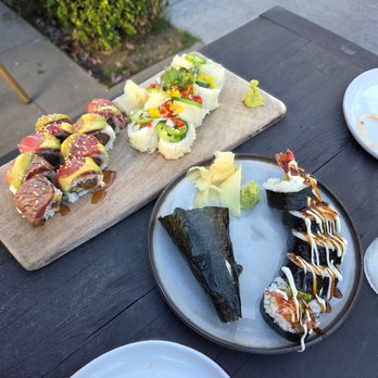 Sushi Koshō - A hand roll and a few specialty rolls. All were delicious. - Sushi Bars Near Me - Sebastopol, California Sushi Koshō - A hand roll and a few specialty rolls. All were delicious. - Sushi Bars Near Me - Sebastopol, California