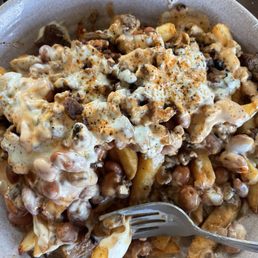 Asada Queso-Loaded Fries W/Drunken Beans Asada Queso-Loaded Fries W/Drunken Beans