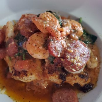 Miller's Ale House - One of the best entrees ever! Creole  Mahi and shrimp with cheddar grits! Amazing!!! - Sports Bars Near Me - Chattanooga, Tennessee