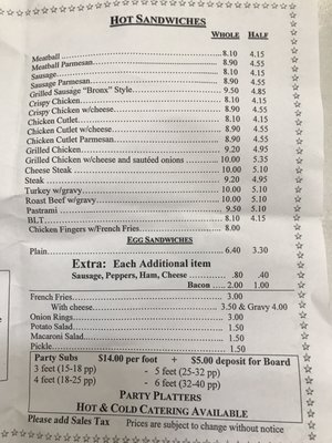 Menu photo 1 Denaro's Submarine Sandwiches Dumont, NJ Menu photo 1 Denaro's Submarine Sandwiches Dumont, NJ