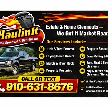HaulinIt Junk Removal and Demolition - Junk Removal & Hauling Near Me - Clinton, North Carolina HaulinIt Junk Removal and Demolition - Junk Removal & Hauling Near Me - Clinton, North Carolina