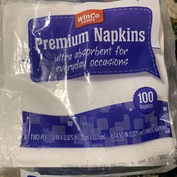WinCo Foods - WinCo Foods Premium Napkins. (100) Quantity. Price $1.55. - Grocery Near Me - Oceanside, California WinCo Foods - WinCo Foods Premium Napkins. (100) Quantity. Price $1.55. - Grocery Near Me - Oceanside, California