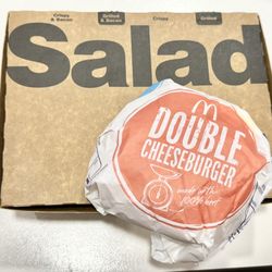 McDonald's - Double Cheeseburger with salad
