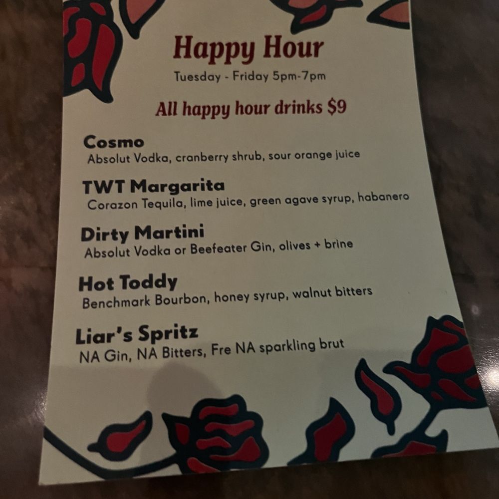 Time Will Tell - Happy Hour Menu - Cocktail Bars Near Me - Detroit, Michigan Time Will Tell - Happy Hour Menu - Cocktail Bars Near Me - Detroit, Michigan