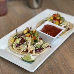 North County - Grilled fish Taco and Crispy Beer- Battered Shrimp taco