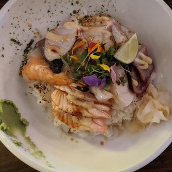 The Haam - Torched aburi bowl - $27 but delicious and lots of fish (and shrimp! - Japanese Near Me - Toronto, Ontario