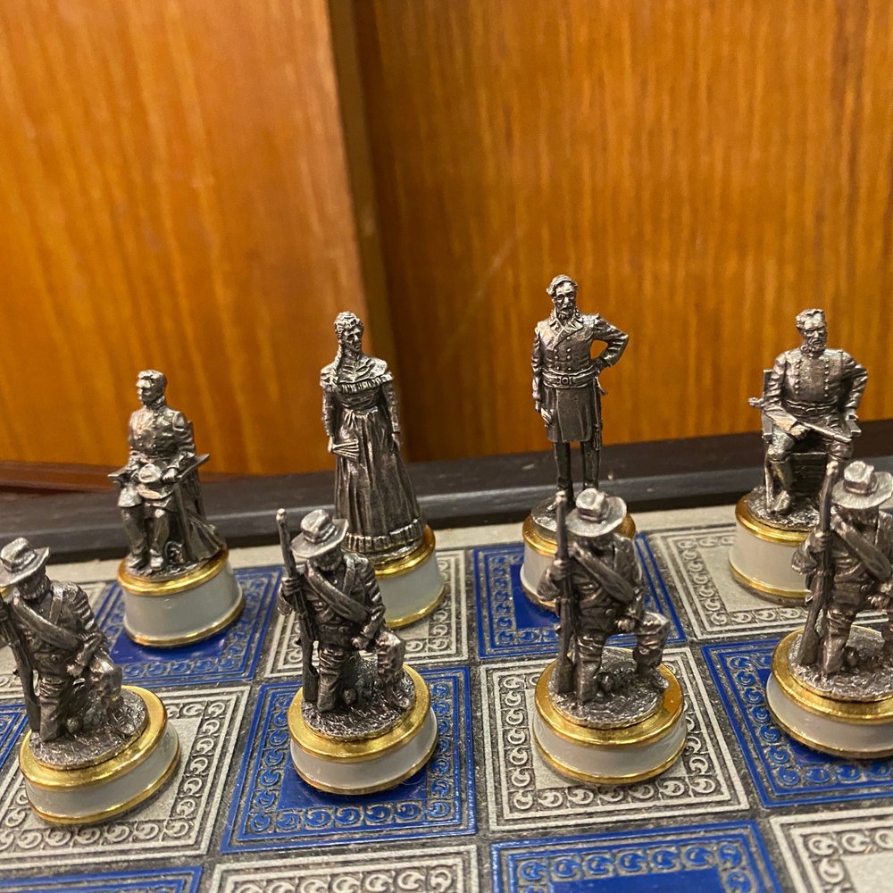 Phoebus Auction Gallery - Old chess set with confederates and Yankees I think. - Auction Houses Near Me - Hampton, Virginia Phoebus Auction Gallery - Old chess set with confederates and Yankees I think. - Auction Houses Near Me - Hampton, Virginia