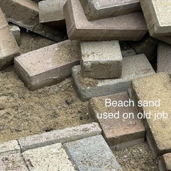 Hillside Pavers - Improper sand was used on old paver job - Landscaping Near Me