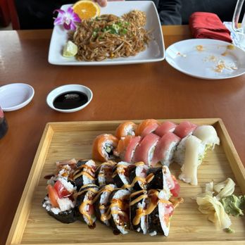 Thai Star Sushi Bar - Rainbow roll, Big Daddy and Pad Thai. - Thai Near Me - Madeira Beach, Florida Thai Star Sushi Bar - Rainbow roll, Big Daddy and Pad Thai. - Thai Near Me - Madeira Beach, Florida