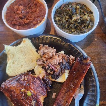 Rollin Smoke BBQ - Ribs, chicken, brisket, greens, beans. Not shown kids hamburger basket and macaroni and cheese. - Barbeque Near Me - Avondale, Arizona Rollin Smoke BBQ - Ribs, chicken, brisket, greens, beans. Not shown kids hamburger basket and macaroni and cheese. - Barbeque Near Me - Avondale, Arizona