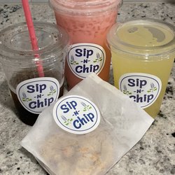 Sip N Chip - The whole shebang I brought home to share with the family.
