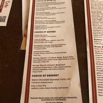 Mattison's Riverwalk - Three course Prix fix $32 - Sushi Bars Near Me - Bradenton, Florida