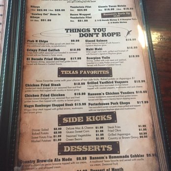 Ransom's Steakhouse - Steaks, seafood, Texas favorites, side and desserts. - Steakhouses Near Me - Montgomery, Texas