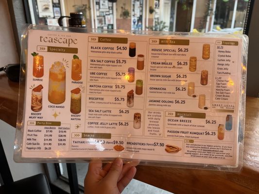 Menu photo 1 Teascape Coffee and Tea Bar Anaheim, CA